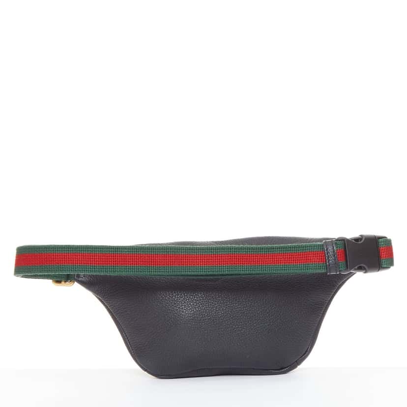 Gucci Gucci Print Leather Logo Small Belt Bag Black Leather Very good condition - Inside View