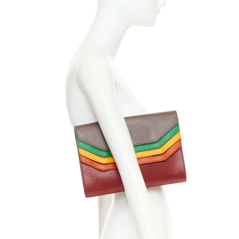 Gucci Totem Clutch MultiColor Leather Good condition - Back View