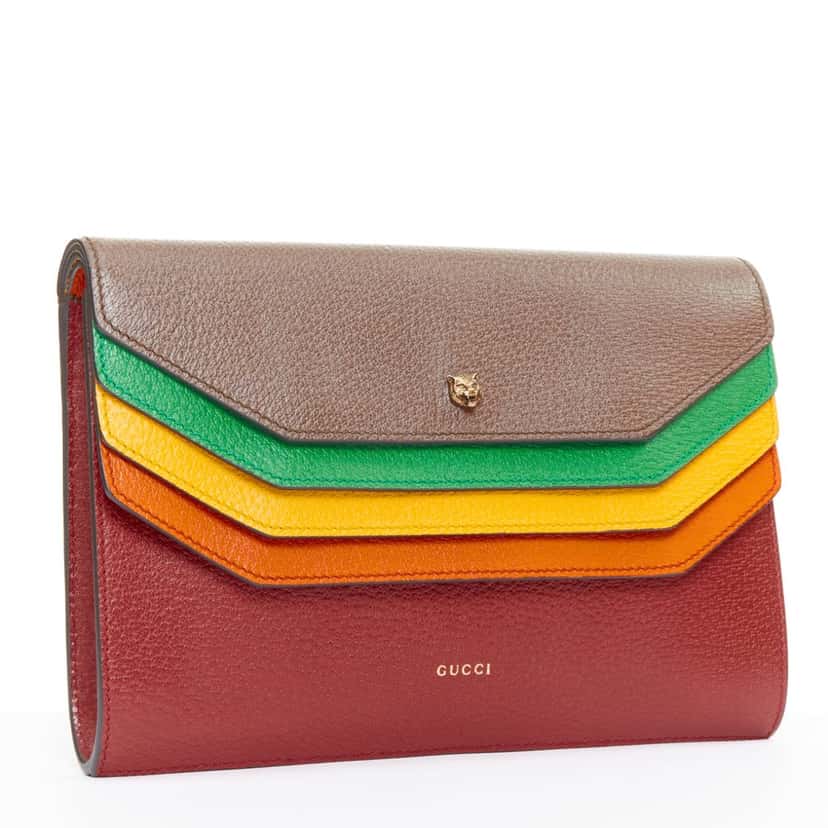 Gucci Totem Clutch MultiColor Leather Good condition - Inside View