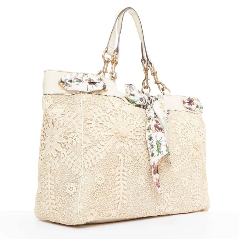 Gucci Positano Scarf Tote Beige Leather Very good condition - Inside View