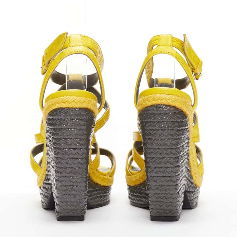 Balenciaga Arena Yellow Leather Very good condition - Box View