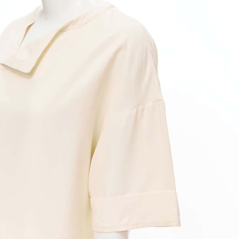 The Row Triple Pocket Dress Beige Silk Very good condition - Back View