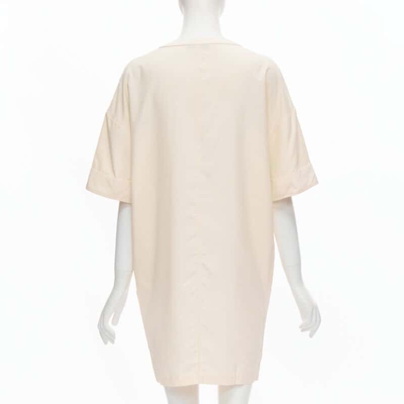 The Row Triple Pocket Dress Beige Silk Very good condition - Box View