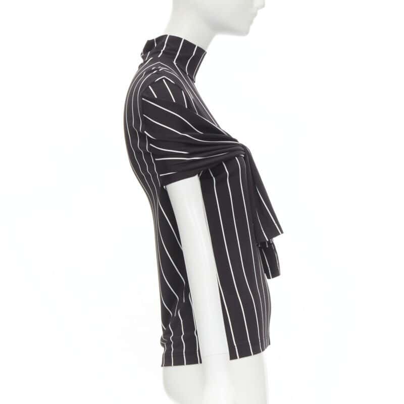 Balenciaga Tie Sleeve Turtleneck Black Viscose Never worn - Box View