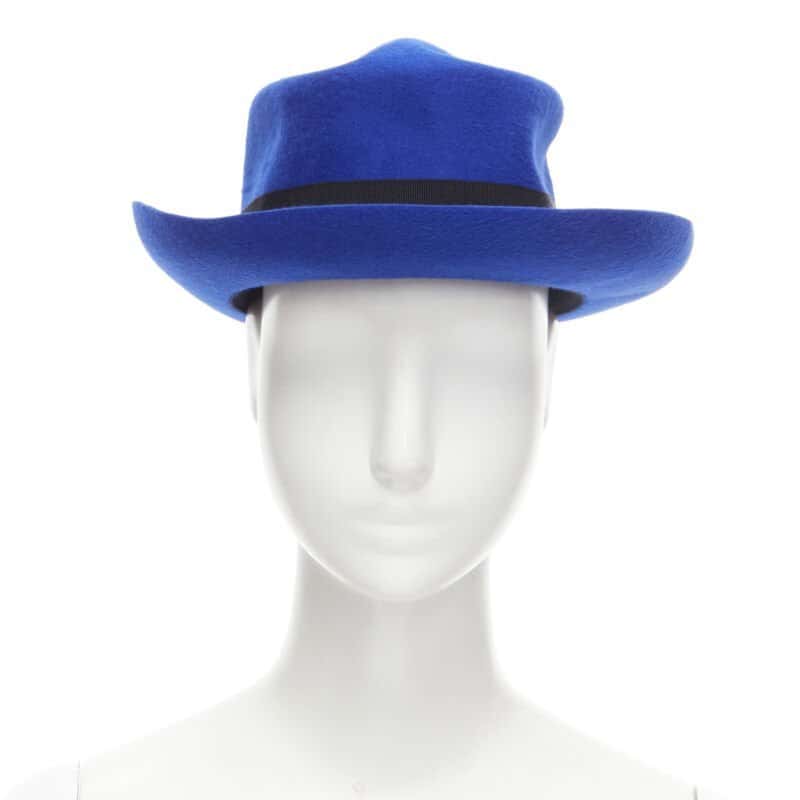 Maison Michel Blue Wool Fedora Blue Wool Never worn, with tag - Front View