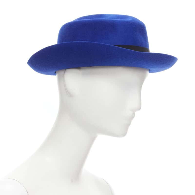 Maison Michel Blue Wool Fedora Blue Wool Never worn, with tag - Inside View