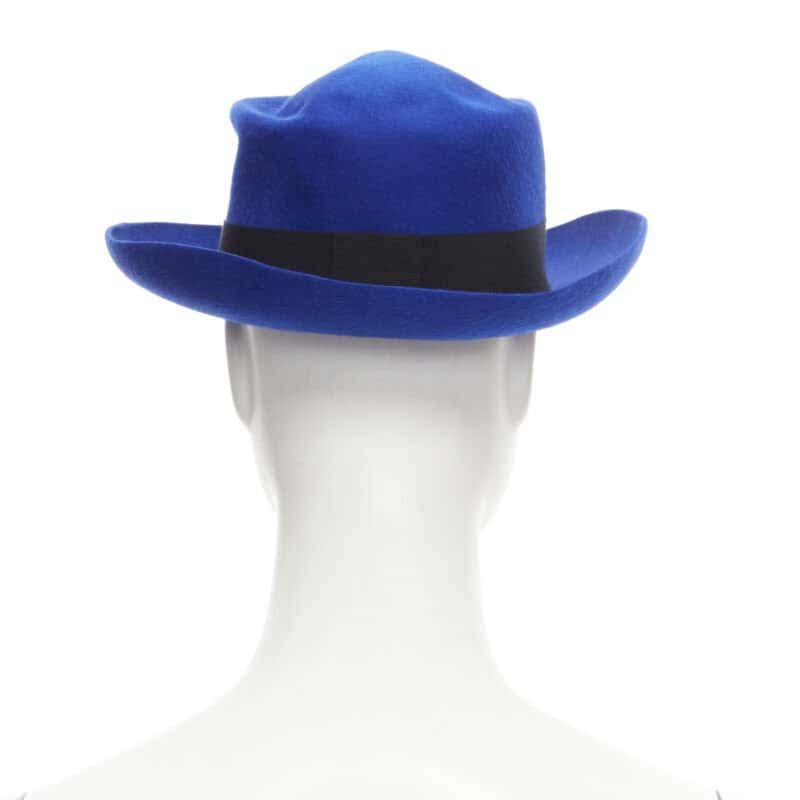 Maison Michel Blue Wool Fedora Blue Wool Never worn, with tag - Box View