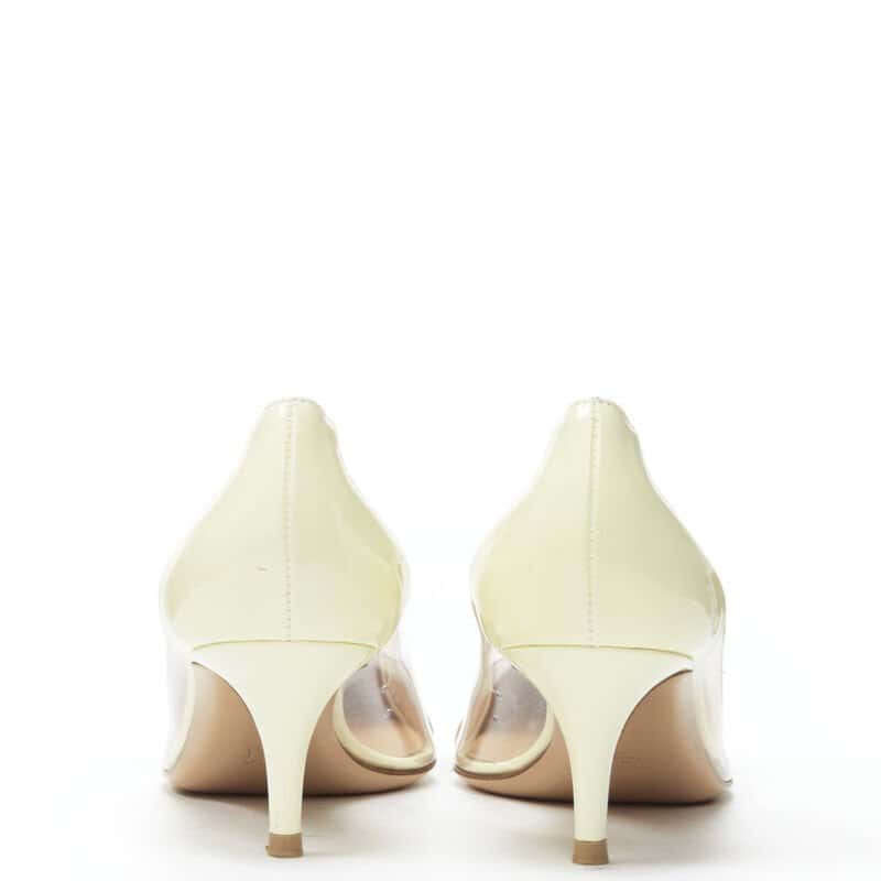 Gianvito Rossi PVC Toe Cap Heels Beige Never worn - Box View