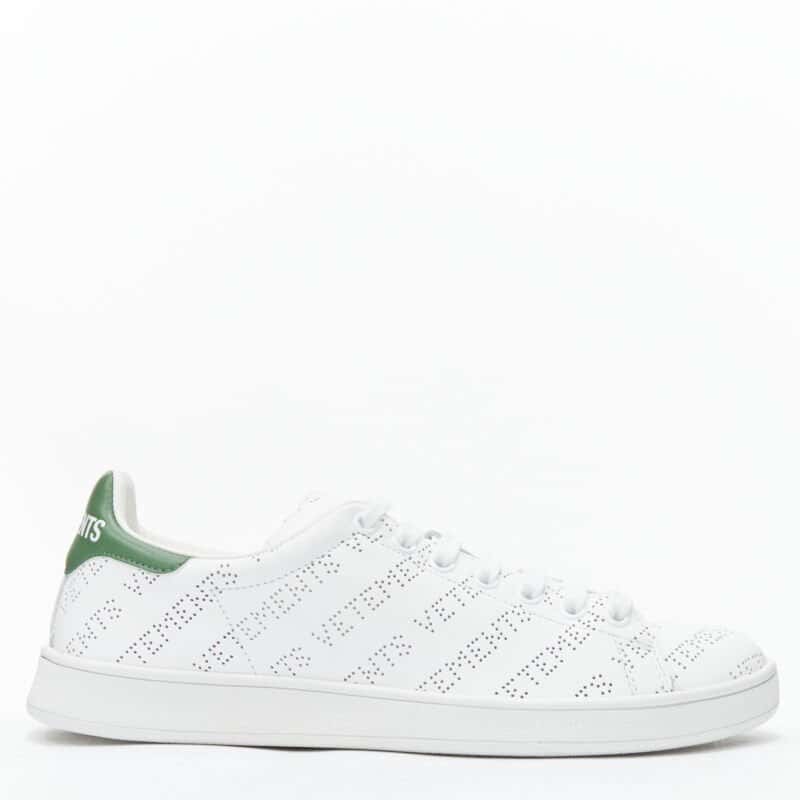 Vetements Perforated Leather Sneakers White Leather Never worn - Front View
