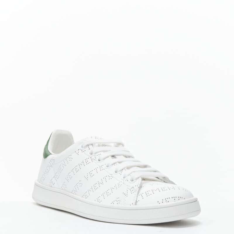 Vetements Perforated Leather Sneakers White Leather Never worn - Back View