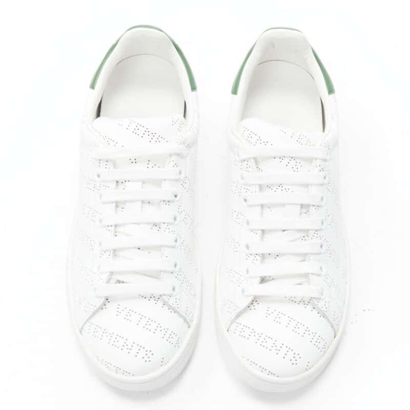 Vetements Perforated Leather Sneakers White Leather Never worn - Inside View