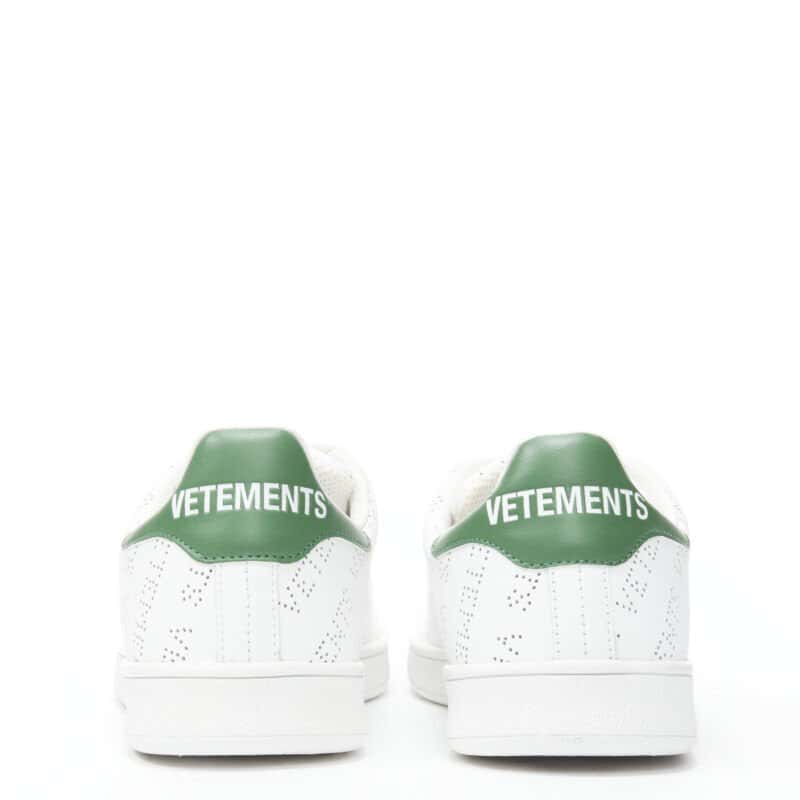 Vetements Perforated Leather Sneakers White Leather Never worn - Box View