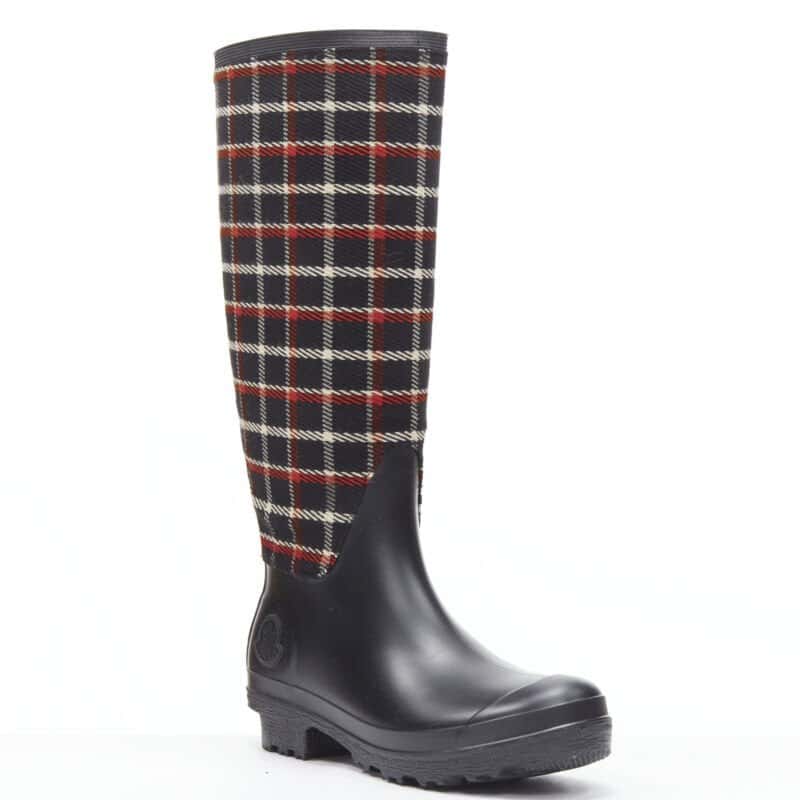 Moncler Gradient Platform Boots Black Rubber Never worn - Back View