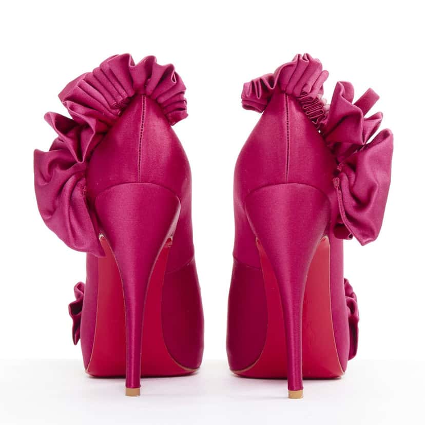 Christian Louboutin Escandria 120 Purple Silk Very good condition - Box View