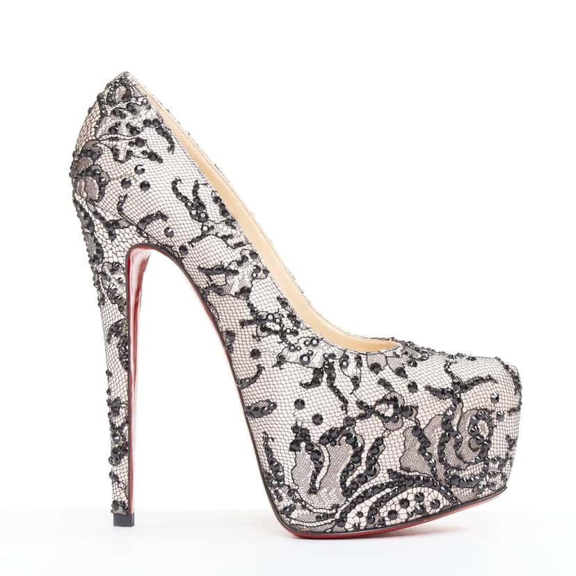 Christian Louboutin Stardust 160 Pink Silk Very good condition - Front View