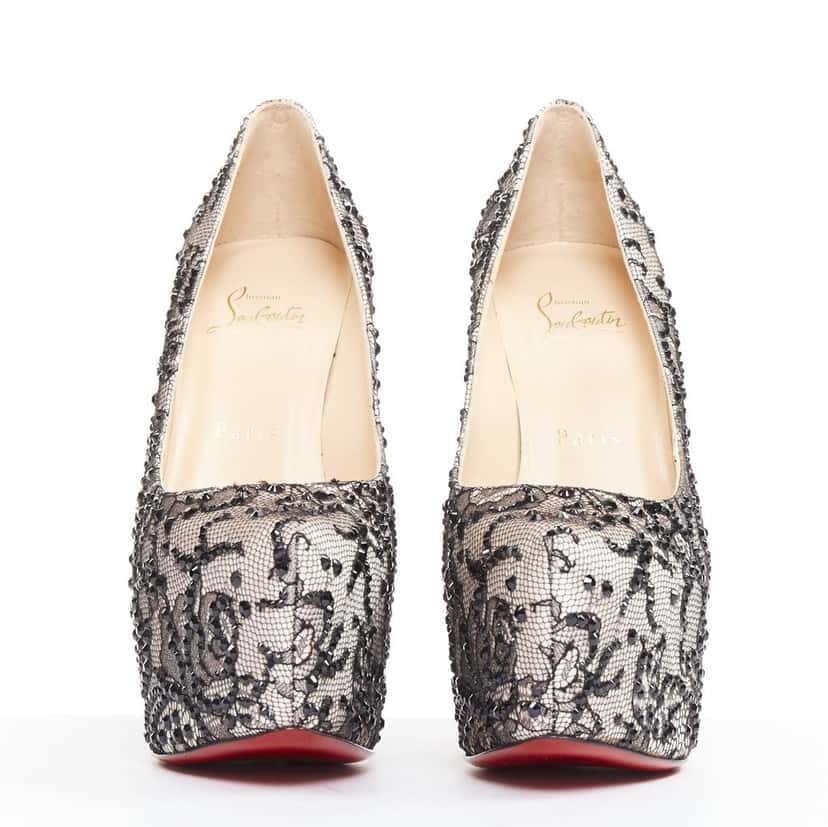 Christian Louboutin Stardust 160 Pink Silk Very good condition - Inside View