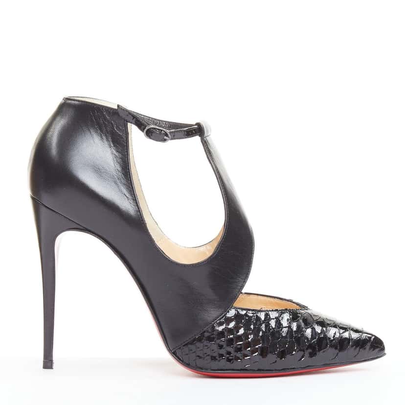 Christian Louboutin Dictata 100 Black Leather Very good condition - Back View