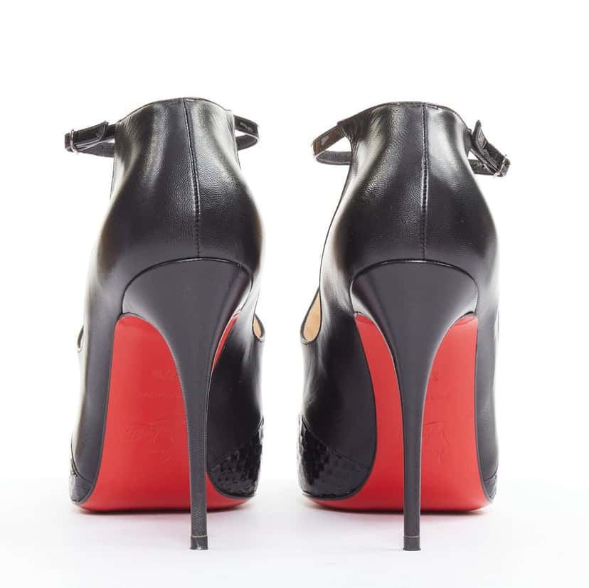 Christian Louboutin Dictata 100 Black Leather Very good condition - Box View