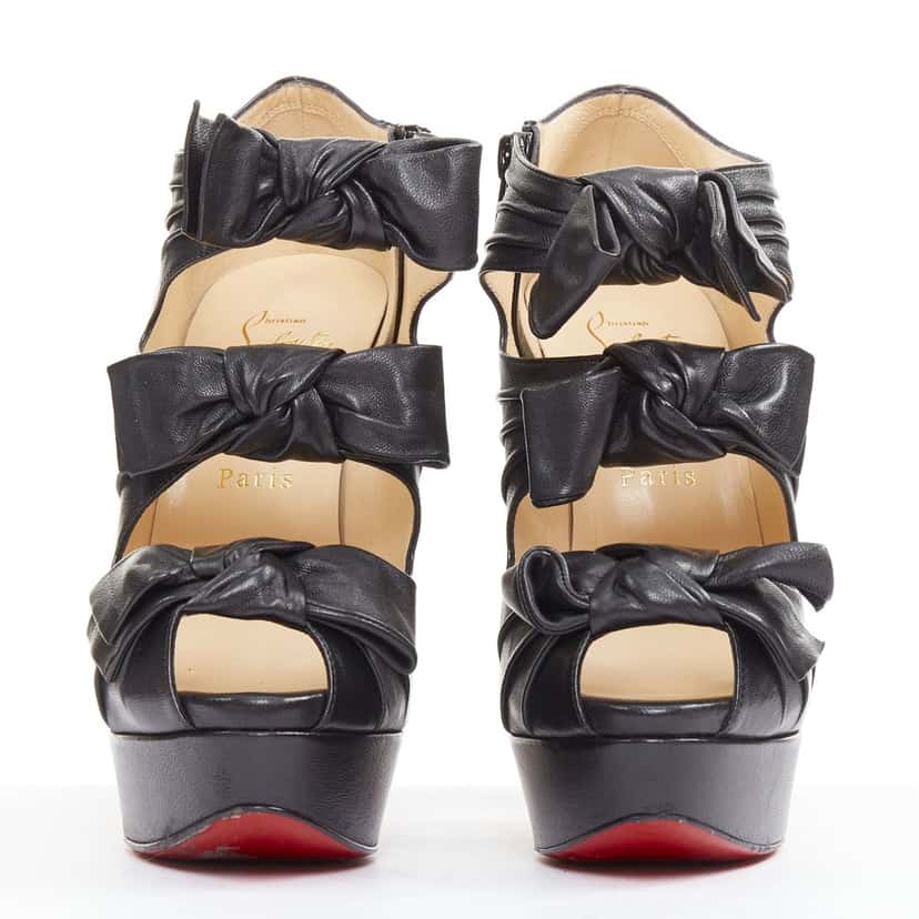 Christian Louboutin Madame Butterfly 150 Black Leather Very good condition - Inside View