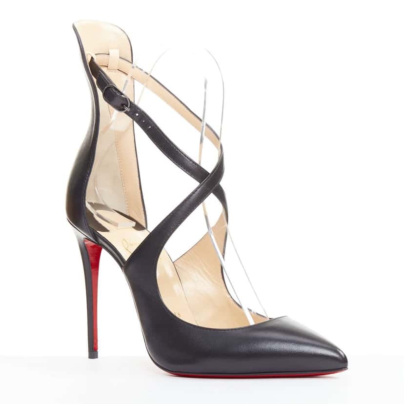Christian Louboutin Marlenarock 100 Black Leather Very good condition - Front View