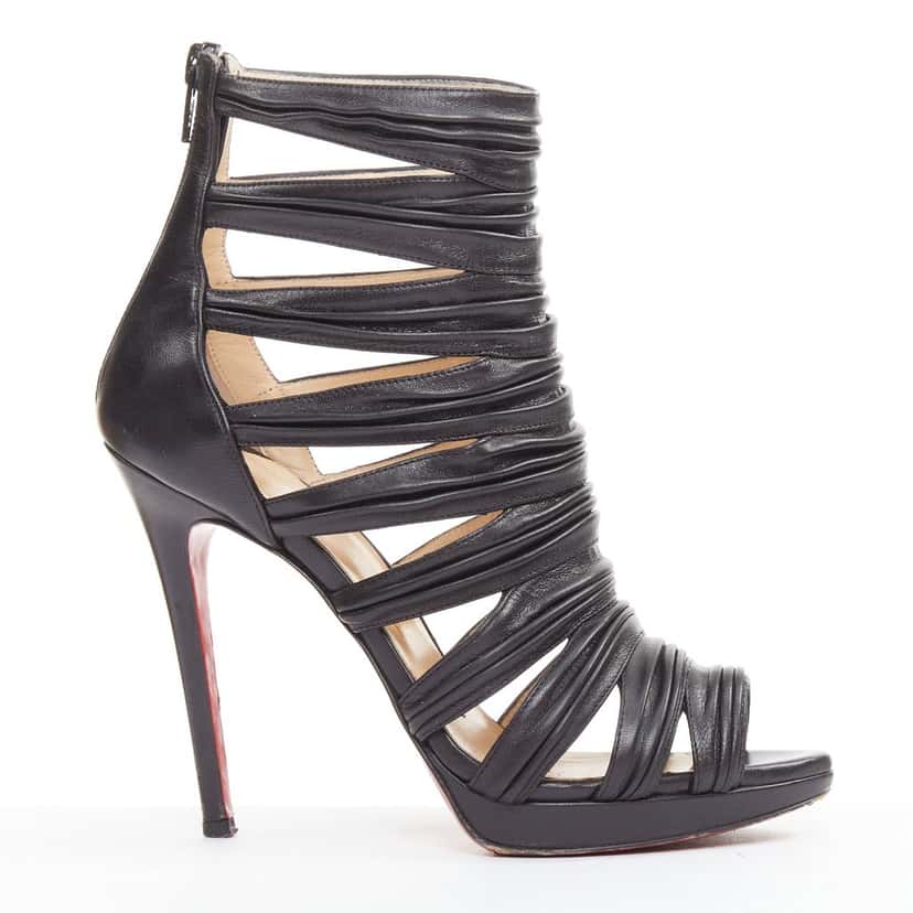 Christian Louboutin Tinazata 120 Black Leather Very good condition - Front View