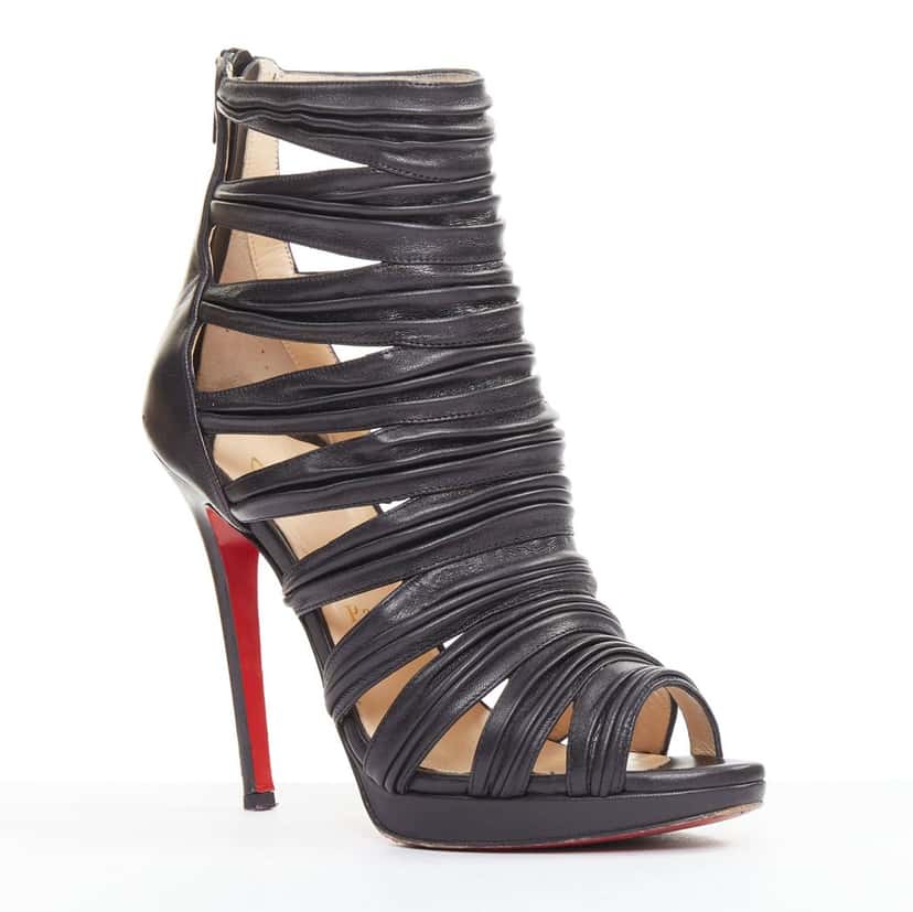 Christian Louboutin Tinazata 120 Black Leather Very good condition - Back View