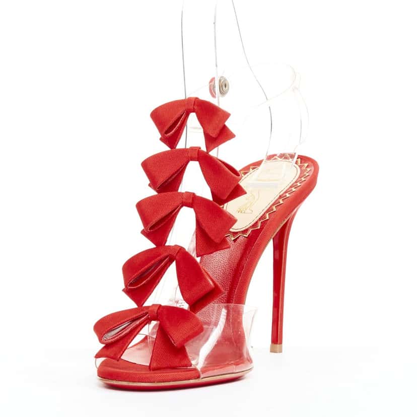 Christian Louboutin Bow Bow 100 20th Anniversary Red Plastic Very good condition - Model View