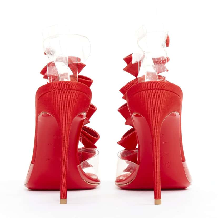 Christian Louboutin Bow Bow 100 20th Anniversary Red Plastic Very good condition - Box View