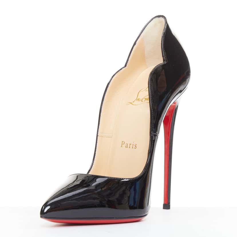 Christian Louboutin Hot Chick 130 Black Leather Very good condition - Model View