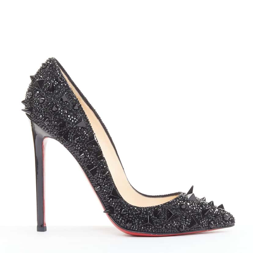 Christian Louboutin Pigalili 120 Black Leather Very good condition - Front View