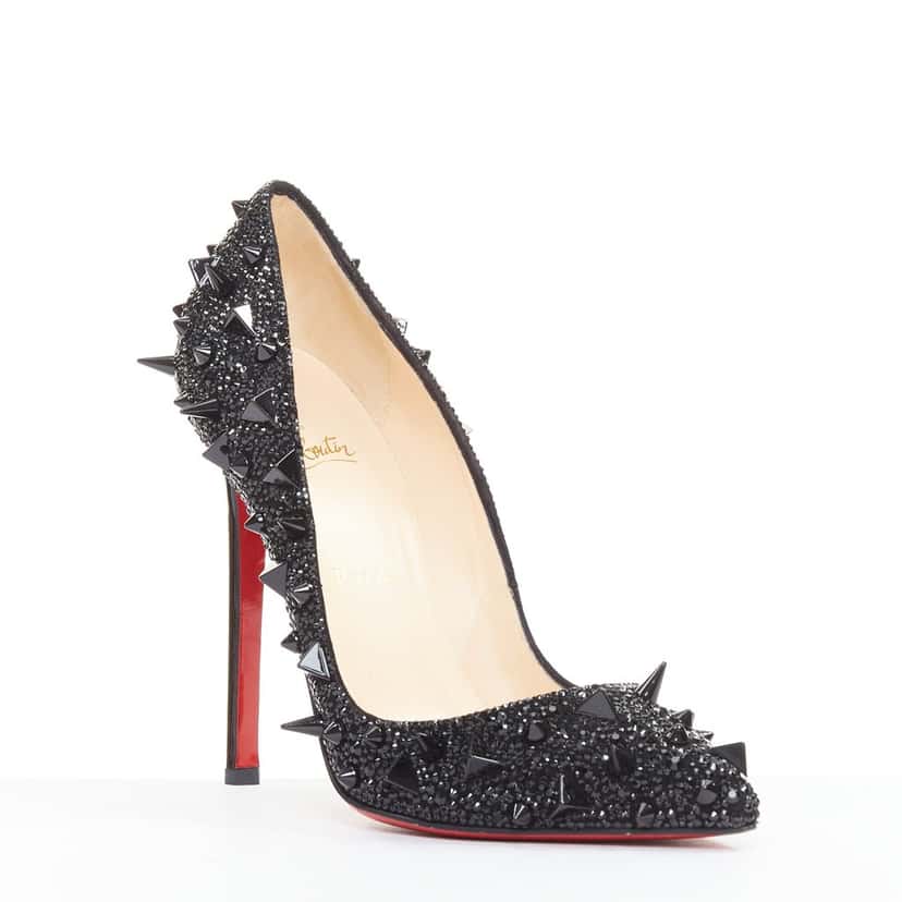 Christian Louboutin Pigalili 120 Black Leather Very good condition - Back View
