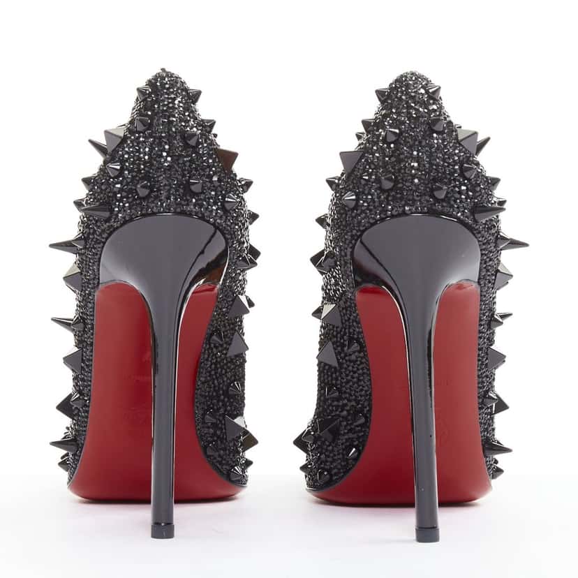 Christian Louboutin Pigalili 120 Black Leather Very good condition - Box View