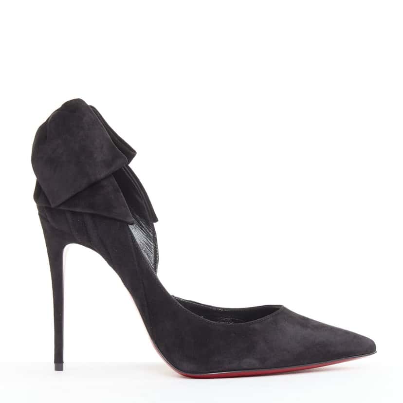 Christian Louboutin Rabakate 100 Veau Velours Black Suede Very good condition - Front View