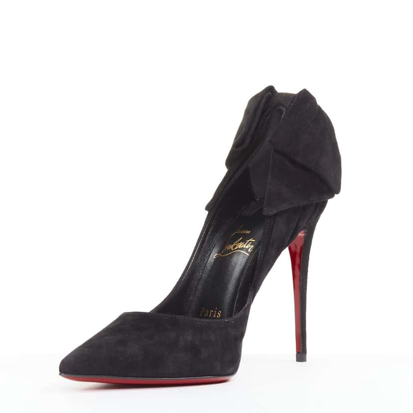 Christian Louboutin Rabakate 100 Veau Velours Black Suede Very good condition - Model View