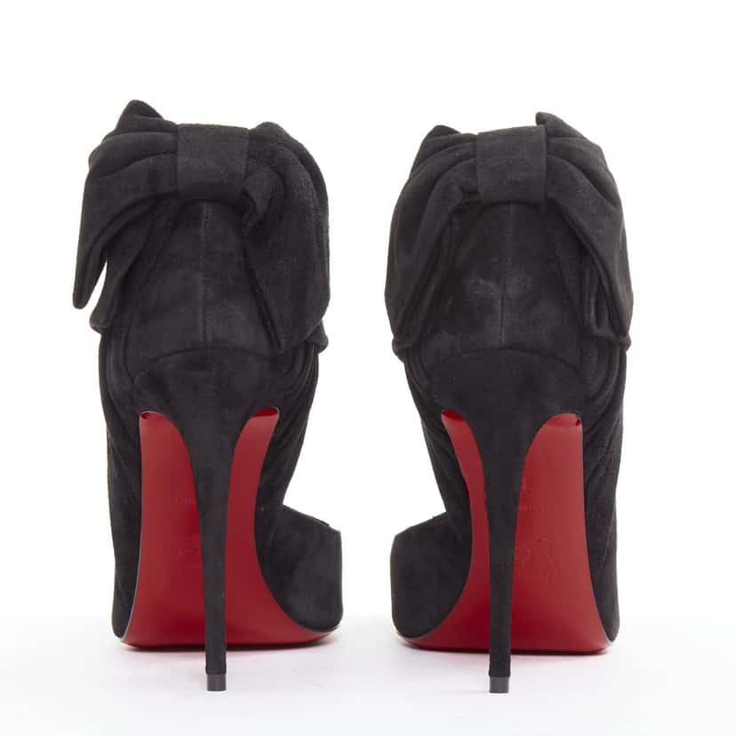 Christian Louboutin Rabakate 100 Veau Velours Black Suede Very good condition - Box View