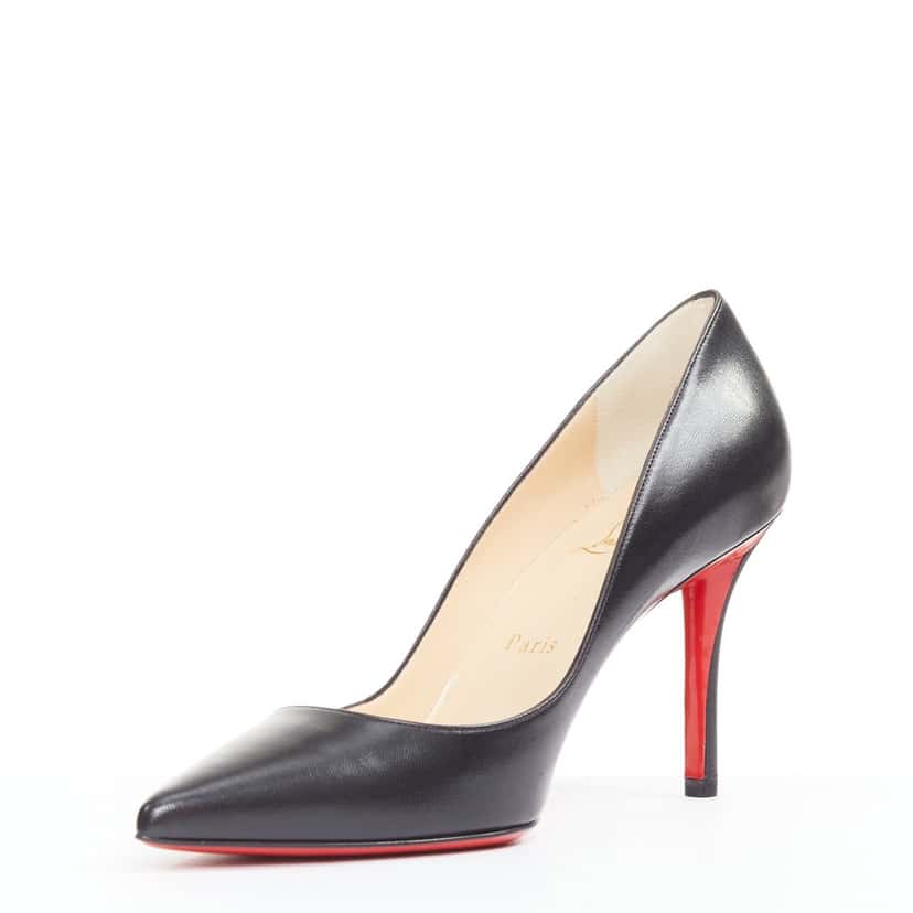 Christian Louboutin Apostrophy Pump 85 Kid Black Leather Very good condition - Model View