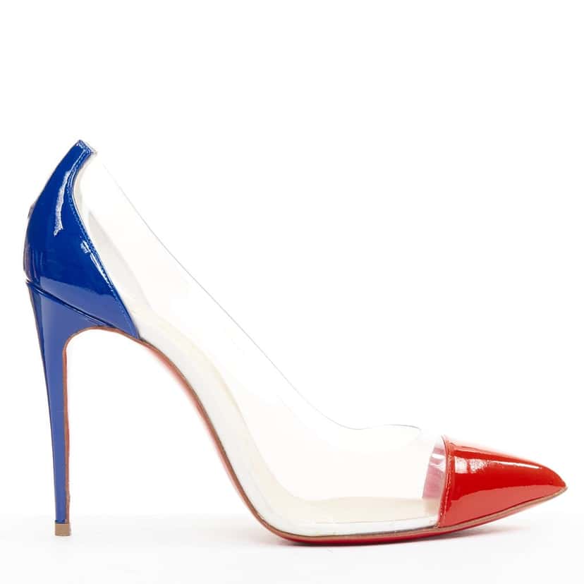 Christian Louboutin Debout 100 Corazon Red Leather Very good condition - Front View