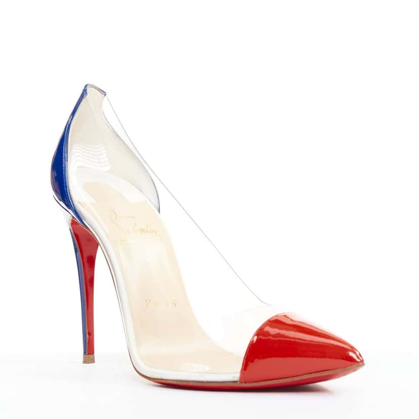 Christian Louboutin Debout 100 Corazon Red Leather Very good condition - Back View