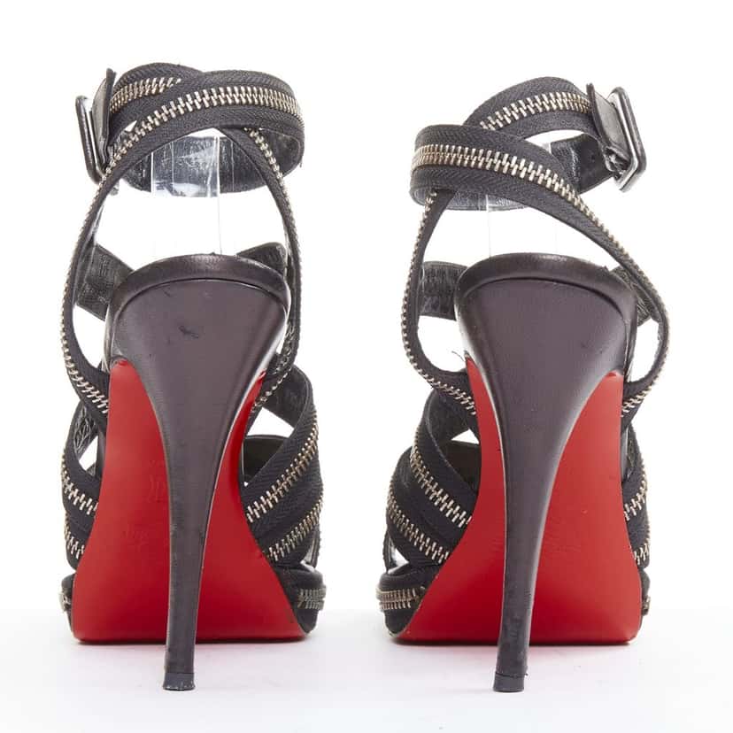 Christian Louboutin Rodita New Nastro Zip Black Leather Good condition - Box View