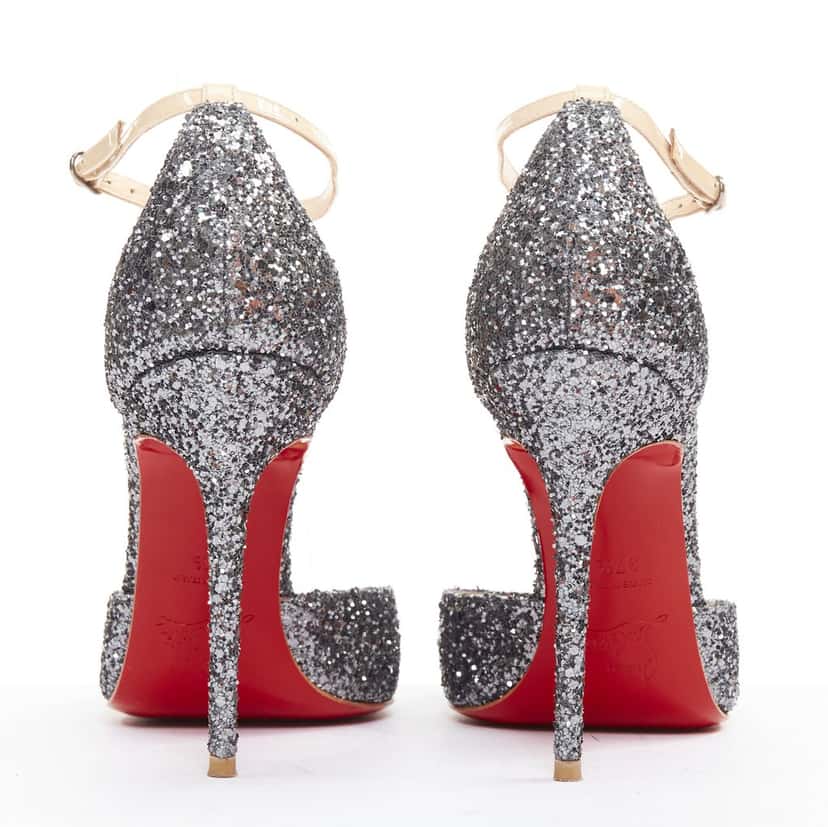 Christian Louboutin Tres Decollete 100 Green Leather Very good condition - Box View