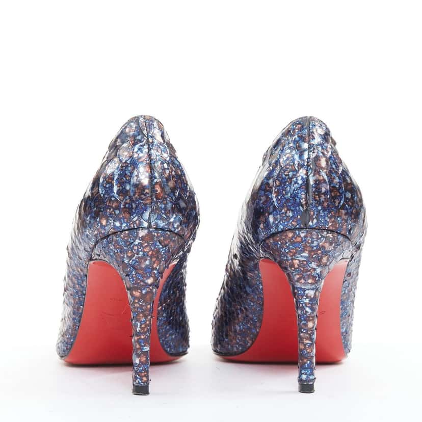 Christian Louboutin Simple Pump 85 Blue Leather Very good condition - Box View