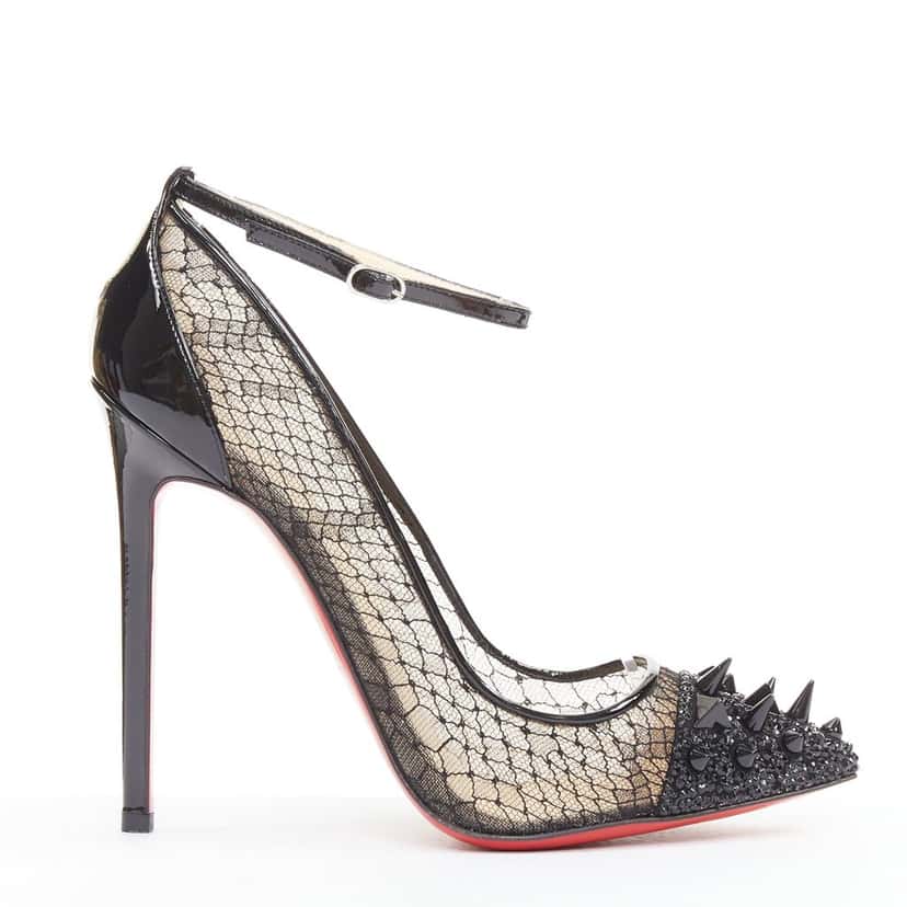 Christian Louboutin Picks & Co Potpourri 120 Black Leather Very good condition - Back View