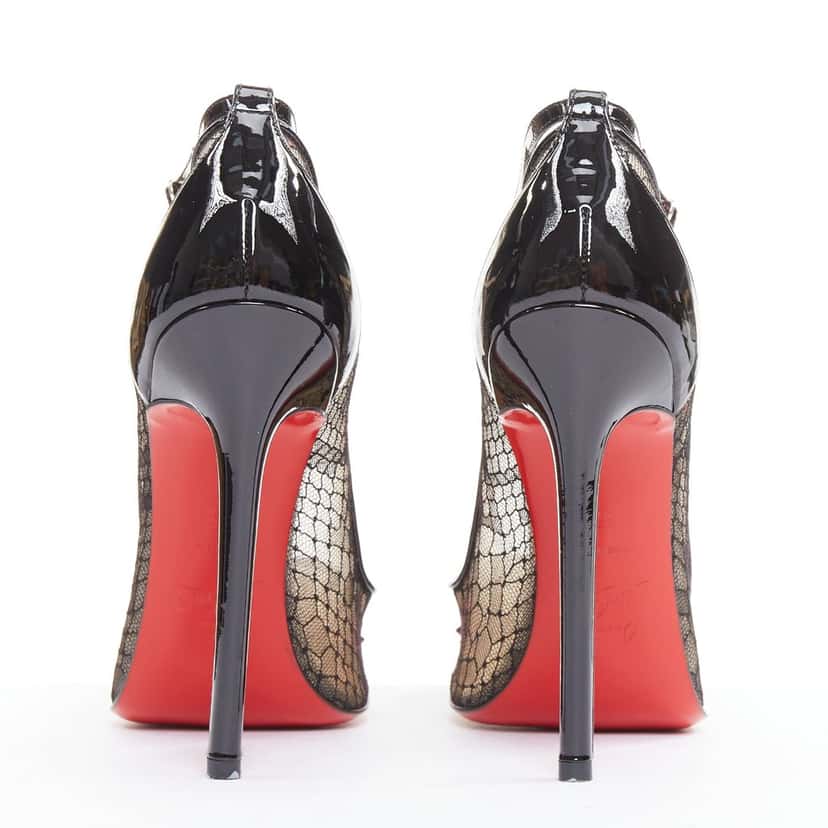 Christian Louboutin Picks & Co Potpourri 120 Black Leather Very good condition - Box View