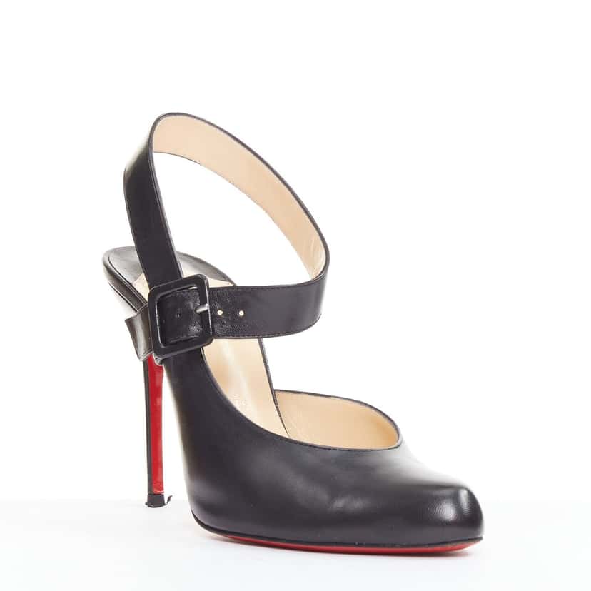 Christian Louboutin Miyousra 100 Black Leather Good condition - Front View