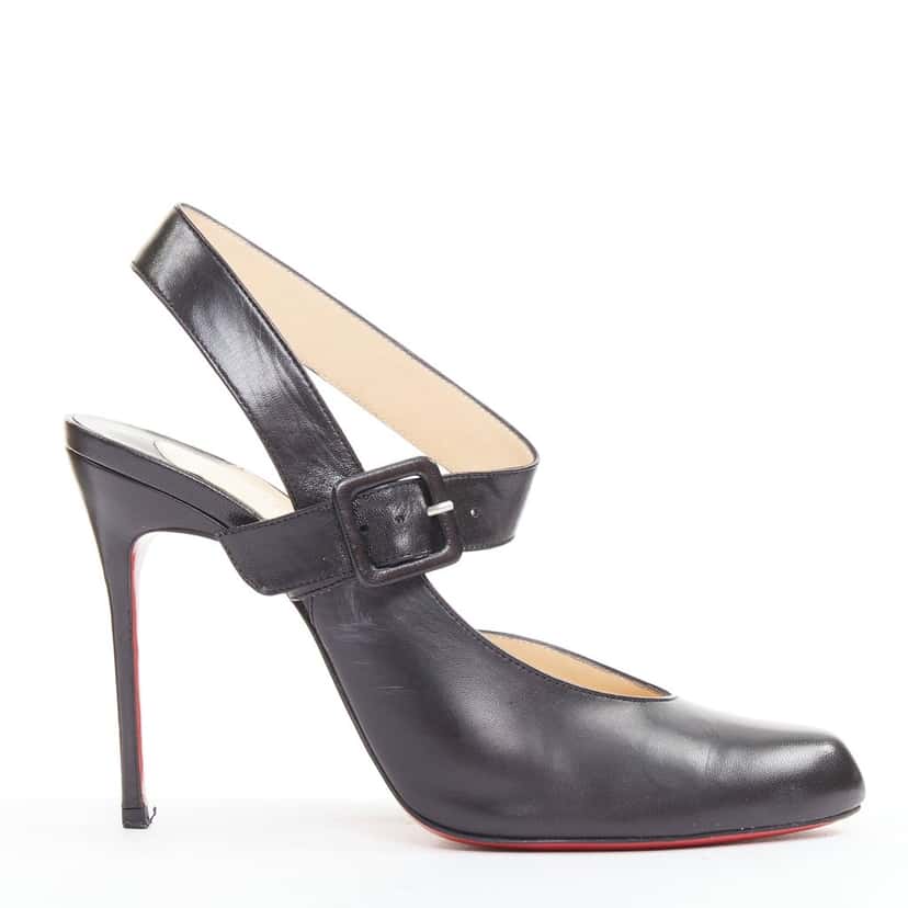 Christian Louboutin Miyousra 100 Black Leather Good condition - Back View