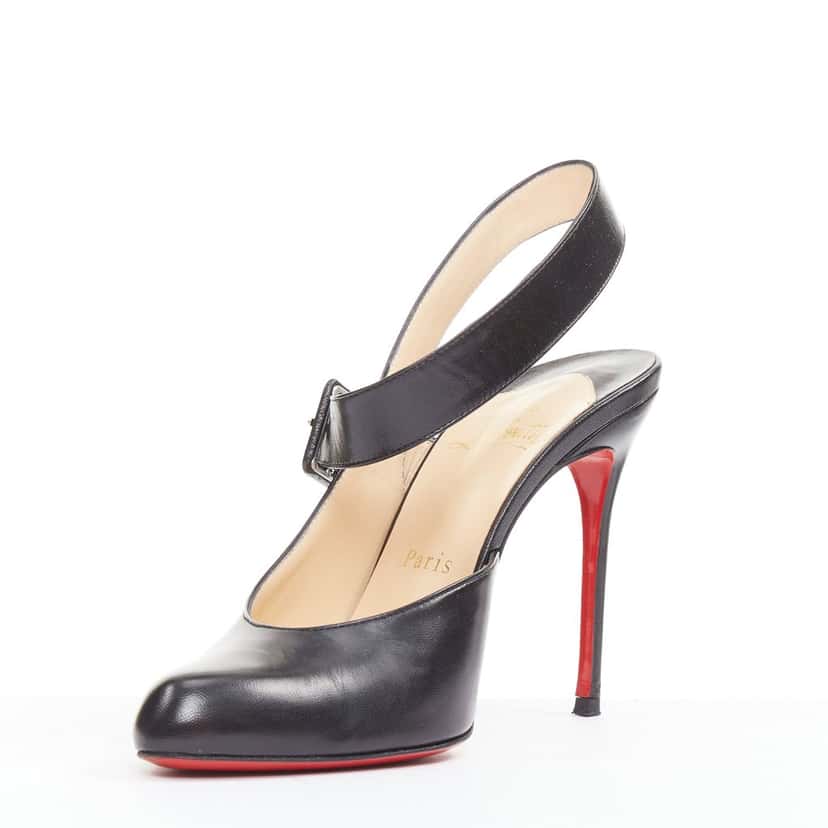 Christian Louboutin Miyousra 100 Black Leather Good condition - Model View