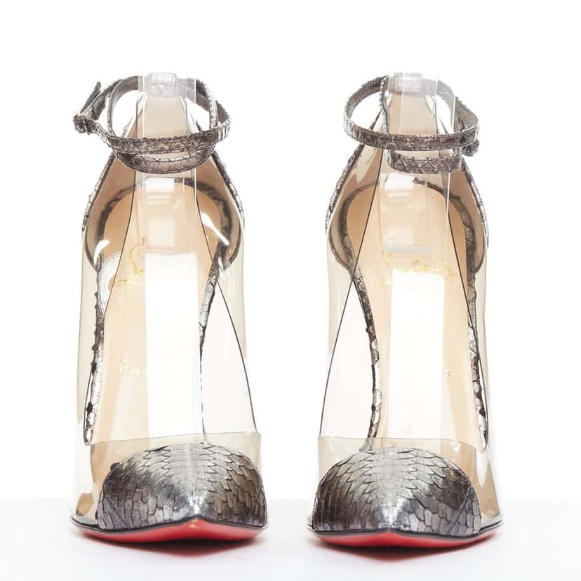 Christian Louboutin Un Bout 120 Silver Leather Very good condition - Inside View
