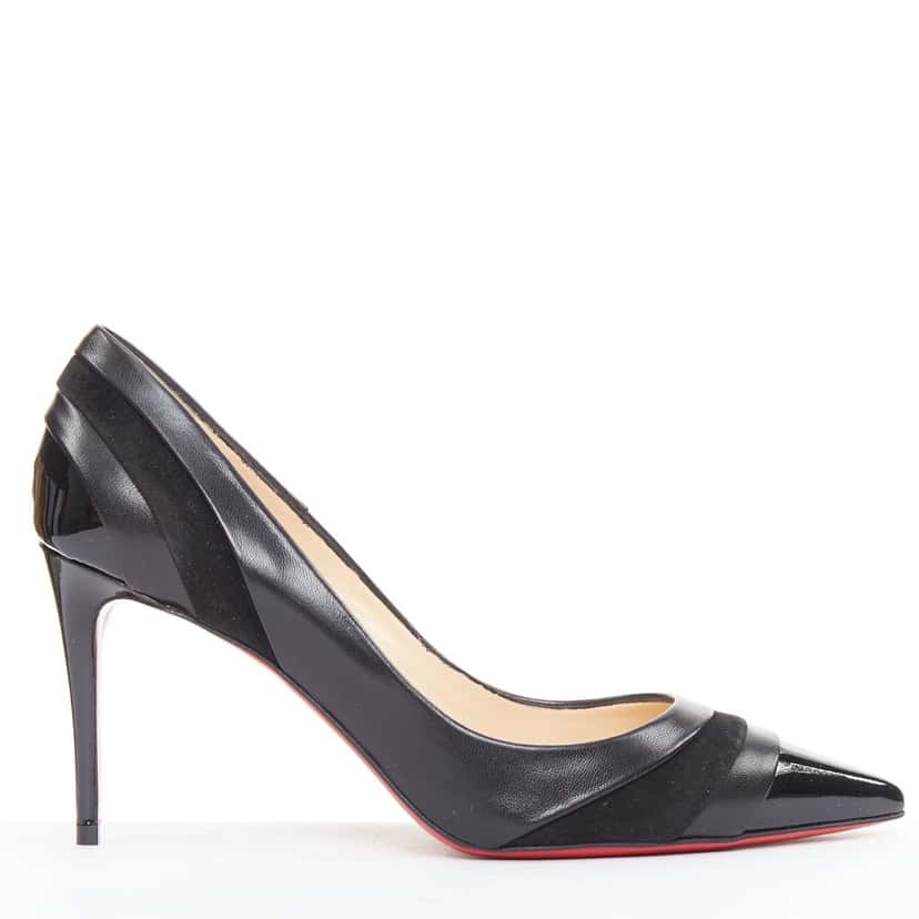 Christian Louboutin Eklectica 85 Black Leather Very good condition - Front View