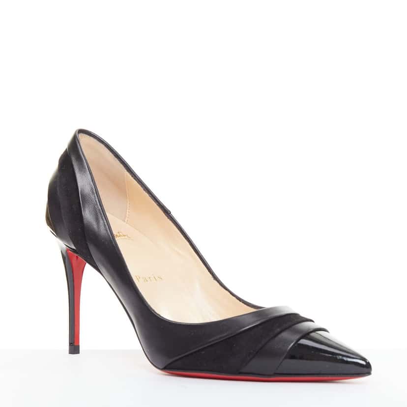 Christian Louboutin Eklectica 85 Black Leather Very good condition - Back View