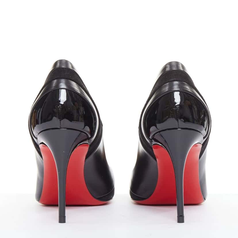 Christian Louboutin Eklectica 85 Black Leather Very good condition - Box View